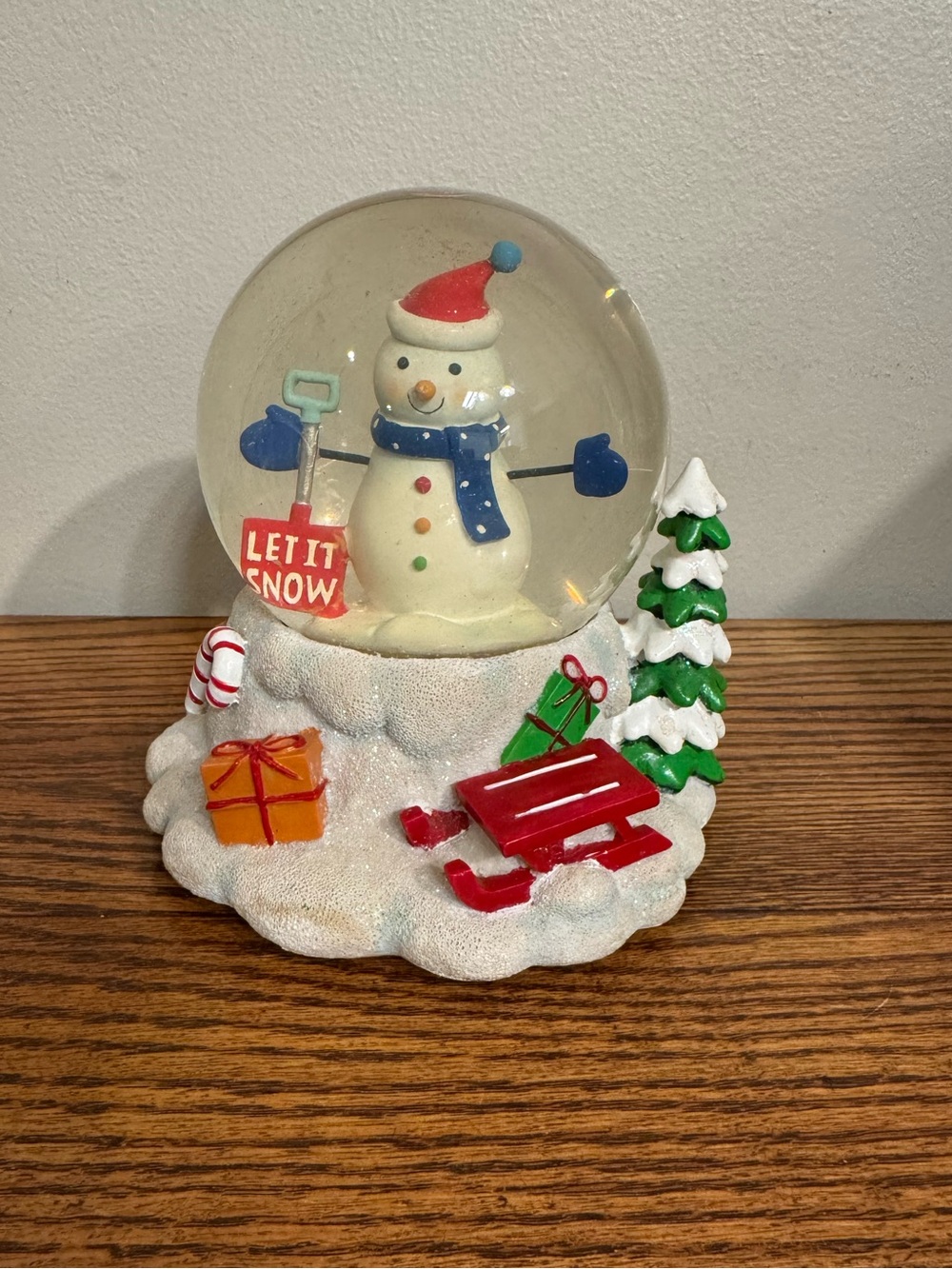 Holiday Snowman Sparkle Snow Globe Decor